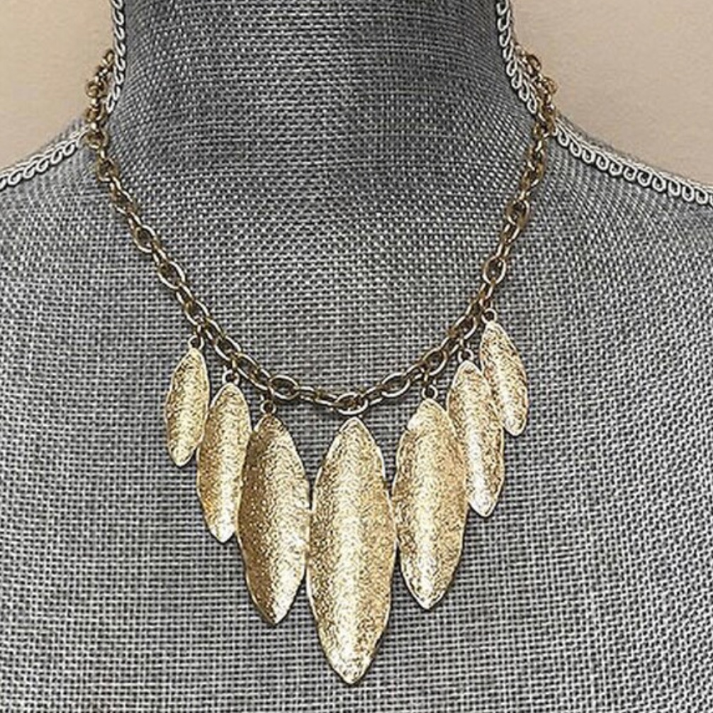 Textured Satin Finished Statement NecklaceNwt 29$